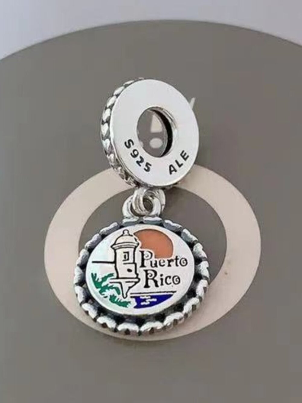 Pandora Puerto Rico Exclusive Charm Beach Sunset Travel Dangle Pendant